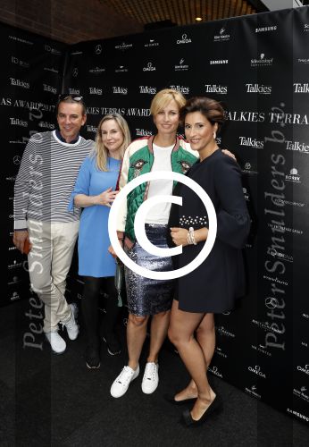 Amsterdam 8 juni 2017 
Talkies terras awards in het W hotel. Anouk Smulders met Tom Sebastiaan Selke en Kristina Bozilovic