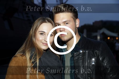 Amsterdam 22 mei 2017 
Premiere pirates off the carabien in het scheepvaartmuseum. Dave Dekker met vriendin