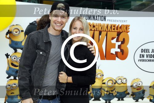 Amsterdam 17 juni 2017
Premiere Verschrikkelijke Ikke in Pathe Arena. Enzo Knol met zijn vriendin Dee spraken een stem in.