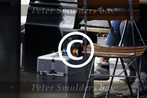 Amsterdam 23 mei 2017 
Estelle Cruijff op terras.