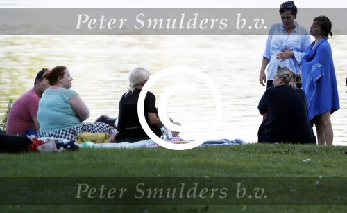 Amsterdam Amsterdamse Bos 17 juni 2017
Vincent Croiset met zijn zoons , zijn vriendin Tina de Bruin en hun baby Teddy , Annemarie Jung en Eva v d Gught met man en dochter