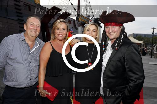 Amsterdam 22 mei 2017 
Premiere pirates off the carabien in het scheepvaartmuseum. Gallyon v Vessem met man en Selma v Dijk met man