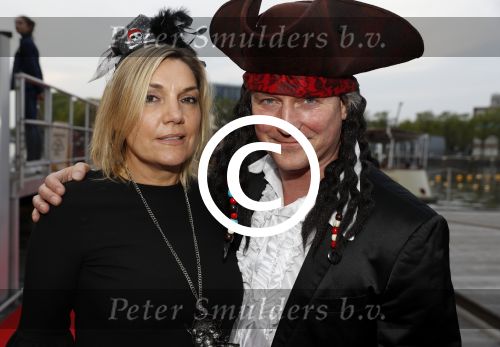 Amsterdam 22 mei 2017 
Premiere pirates off the carabien in het scheepvaartmuseum. Gallyon v Vessem met man en Selma v Dijk met man