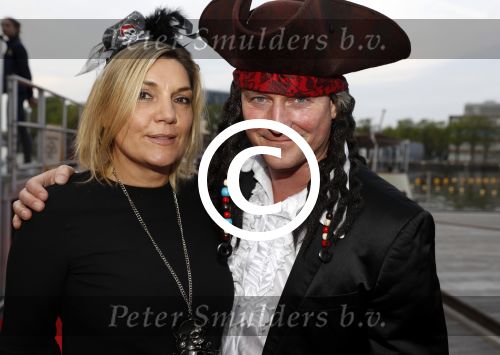Amsterdam 22 mei 2017 
Premiere pirates off the carabien in het scheepvaartmuseum. Gallyon v Vessem met man en Selma v Dijk met man