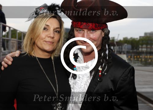 Amsterdam 22 mei 2017 
Premiere pirates off the carabien in het scheepvaartmuseum. Gallyon v Vessem met man en Selma v Dijk met man