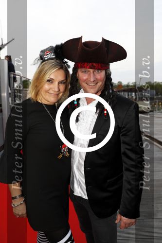 Amsterdam 22 mei 2017 
Premiere pirates off the carabien in het scheepvaartmuseum. Gallyon v Vessem met man en Selma v Dijk met man