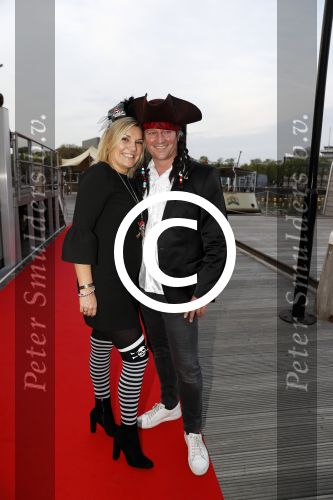 Amsterdam 22 mei 2017 
Premiere pirates off the carabien in het scheepvaartmuseum. Gallyon v Vessem met man en Selma v Dijk met man