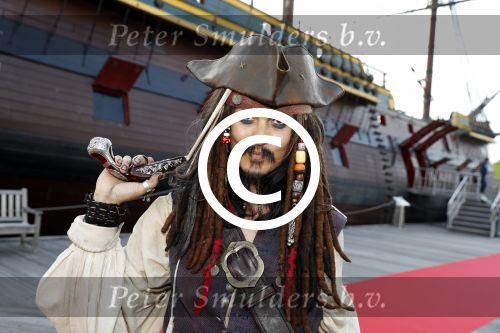 Amsterdam 22 mei 2017 
Premiere pirates off the carabien in het scheepvaartmuseum.  Jack Sparrow