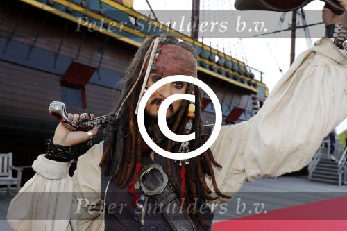 Amsterdam 22 mei 2017 
Premiere pirates off the carabien in het scheepvaartmuseum.  Jack Sparrow