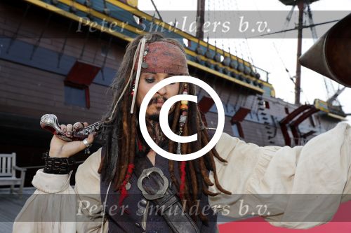 Amsterdam 22 mei 2017 
Premiere pirates off the carabien in het scheepvaartmuseum.  Jack Sparrow