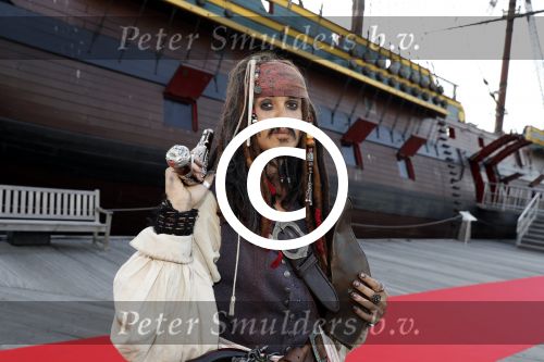 Amsterdam 22 mei 2017 
Premiere pirates off the carabien in het scheepvaartmuseum.  Jack Sparrow