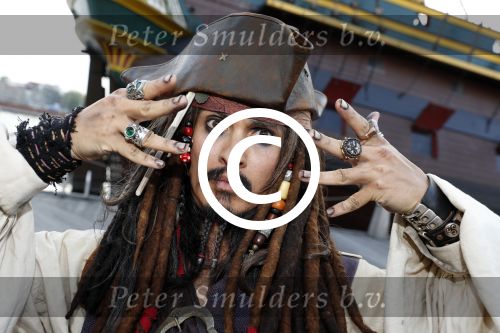 Amsterdam 22 mei 2017 
Premiere pirates off the carabien in het scheepvaartmuseum.  Jack Sparrow