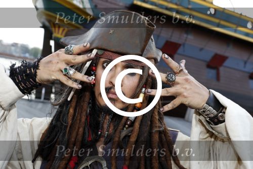 Amsterdam 22 mei 2017 
Premiere pirates off the carabien in het scheepvaartmuseum.  Jack Sparrow