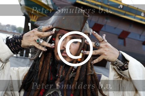 Amsterdam 22 mei 2017 
Premiere pirates off the carabien in het scheepvaartmuseum.  Jack Sparrow