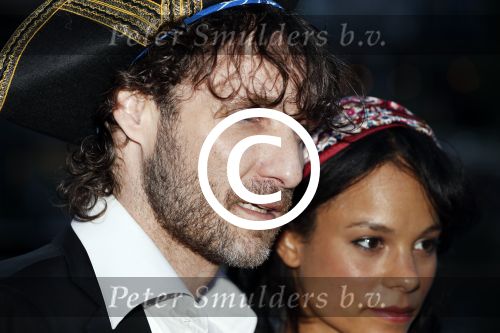 Amsterdam 22 mei 2017 
Premiere pirates off the carabien in het scheepvaartmuseum. Javier Guzman met vriendin Cloe Leenheer