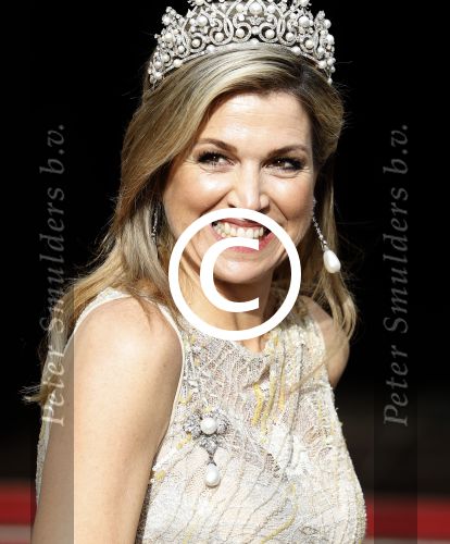 Amsterdam 23 mei 2017 
Koningin Maxima en Koning Willem Alexander komen aan bij het paleis op de dam voor diner met ambassadeurs.