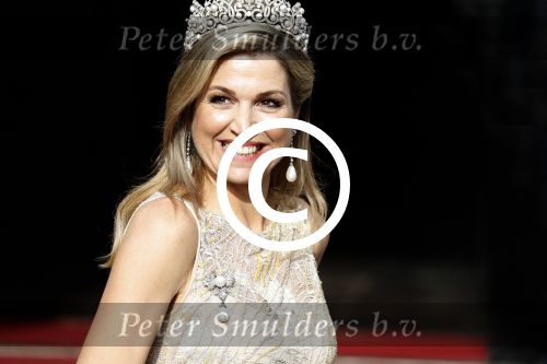 Amsterdam 23 mei 2017 
Koningin Maxima en Koning Willem Alexander komen aan bij het paleis op de dam voor diner met ambassadeurs.
