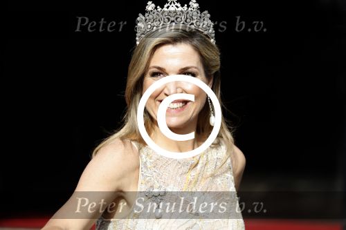 Amsterdam 23 mei 2017 
Koningin Maxima en Koning Willem Alexander komen aan bij het paleis op de dam voor diner met ambassadeurs.