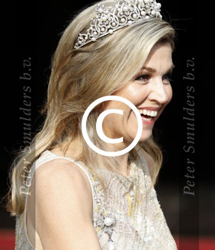 Amsterdam 23 mei 2017 
Koningin Maxima en Koning Willem Alexander komen aan bij het paleis op de dam voor diner met ambassadeurs.