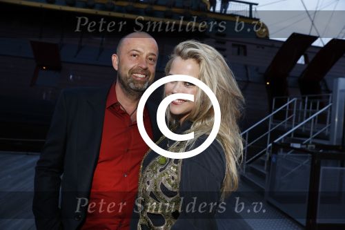 Amsterdam 22 mei 2017 
Premiere pirates off the carabien in het scheepvaartmuseum. Maria Kooistra met vriend Edwin Backes