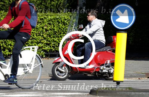 Amsterdam 23 mei 2017 
Martijn Krabbe op zijn vespa scooter
