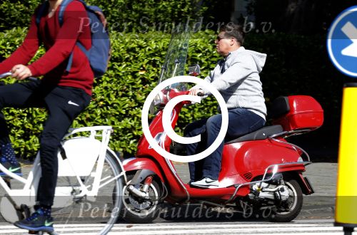 Amsterdam 23 mei 2017 
Martijn Krabbe op zijn vespa scooter