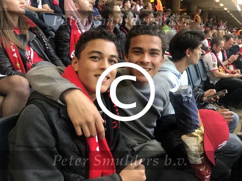 Schiphol Stockholm 24 mei 2017
Ajax Manchester United, finale europa leaque. Quincy en Ruben Kluivert