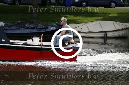 Amsterdam 29 mei 2017 
Rijk de Gooijer jr in de sloep / boot van zijn vader Rijk de Gooijer sr