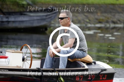 Amsterdam 29 mei 2017 
Rijk de Gooijer jr in de sloep / boot van zijn vader Rijk de Gooijer sr