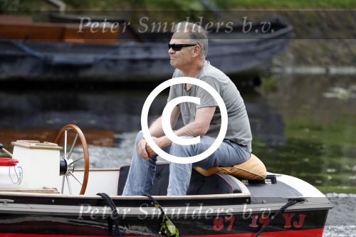 Amsterdam 29 mei 2017 
Rijk de Gooijer jr in de sloep / boot van zijn vader Rijk de Gooijer sr