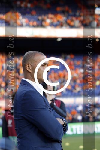 Rotterdam 9 juni 2017
Nederland - Luxemburg in de kuip . De wedstrijd dat Wesley Sneijder record international wordt en waar Ruud Gullit en Dick Advocaat voor het eerst bondscoach en assistent zijn. Yolanthe Sneijder Cabau zit op de tribune met zoons Jessey en Xess Xava