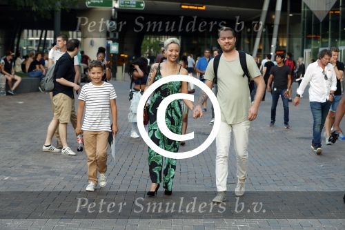 Amsterdam 21 juni 2017 
Sonja Silva met haar zoon en partner Pyke Pos.