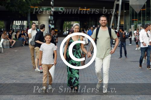 Amsterdam 21 juni 2017 
Sonja Silva met haar zoon en partner Pyke Pos.