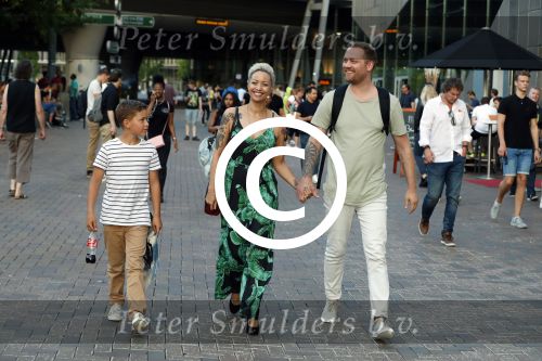 Amsterdam 21 juni 2017 
Sonja Silva met haar zoon en partner Pyke Pos.
