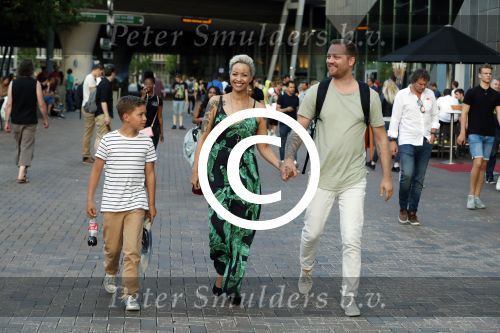 Amsterdam 21 juni 2017 
Sonja Silva met haar zoon en partner Pyke Pos.