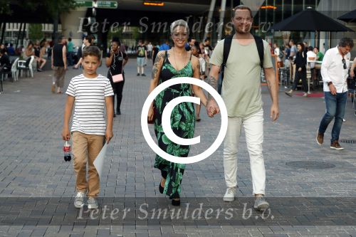 Amsterdam 21 juni 2017 
Sonja Silva met haar zoon en partner Pyke Pos.