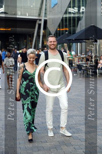 Amsterdam 21 juni 2017 
Sonja Silva met haar zoon en partner Pyke Pos.