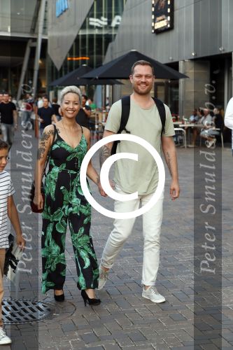 Amsterdam 21 juni 2017 
Sonja Silva met haar zoon en partner Pyke Pos.