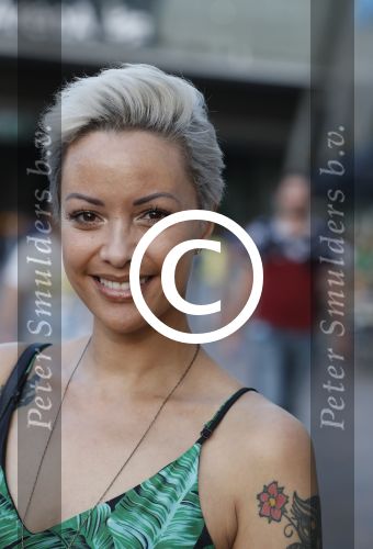 Amsterdam 21 juni 2017 
Sonja Silva met haar zoon en partner Pyke Pos.