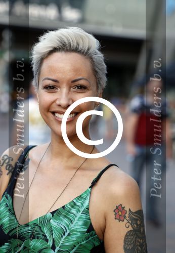 Amsterdam 21 juni 2017 
Sonja Silva met haar zoon en partner Pyke Pos.