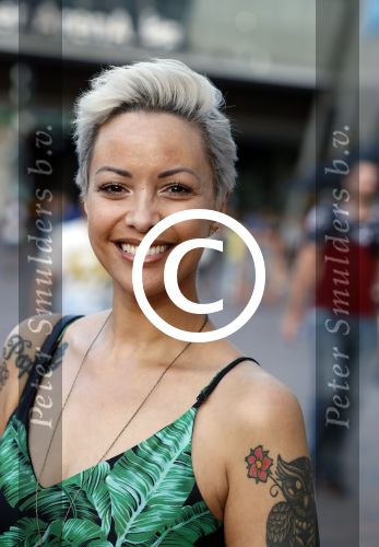 Amsterdam 21 juni 2017 
Sonja Silva met haar zoon en partner Pyke Pos.