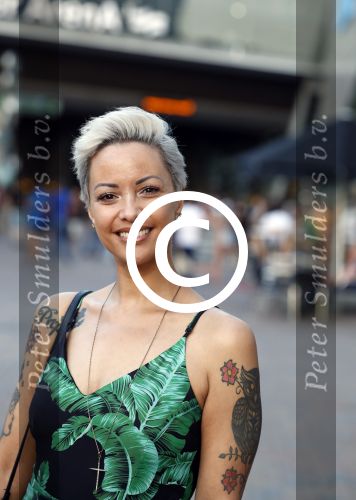 Amsterdam 21 juni 2017 
Sonja Silva met haar zoon en partner Pyke Pos.