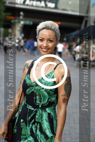 Amsterdam 21 juni 2017 
Sonja Silva met haar zoon en partner Pyke Pos.