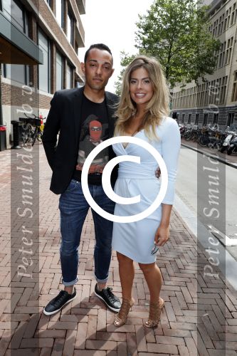 Amsterdam 8 juni 2017 
Talkies terras awards in het W hotel. Stephanie Tency met haar compagnon