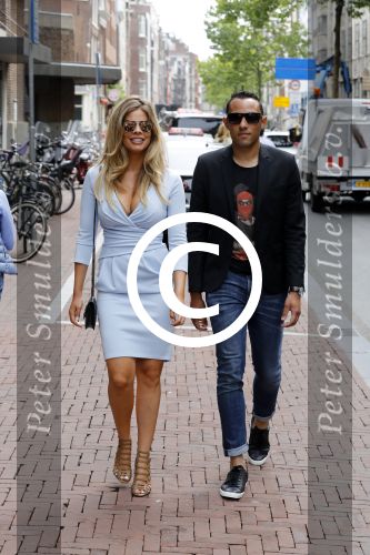 Amsterdam 8 juni 2017 
Talkies terras awards in het W hotel. Stephanie Tency met haar compagnon