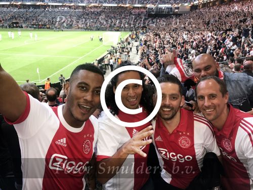 Schiphol Stockholm 24 mei 2017
Ajax Manchester United, finale europa leaque. Sunnery james en Ryan Marciano