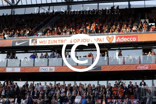 Rotterdam 9 juni 2017
Nederland - Luxemburg in de kuip . De wedstrijd dat Wesley Sneijder record international wordt en waar Ruud Gullit en Dick Advocaat voor het eerst bondscoach en assistent zijn. Yolanthe Sneijder Cabau zit op de tribune met zoons Jessey en Xess Xava