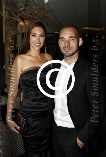 Utrecht 11 juni 2017
Gala van Wesley Sneijder in het v d Valk Hotel Utrecht. Wesley met zijn vrouw Yolanthe Sneijder Cabau