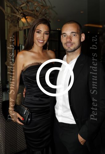 Utrecht 11 juni 2017
Gala van Wesley Sneijder in het v d Valk Hotel Utrecht. Wesley met zijn vrouw Yolanthe Sneijder Cabau