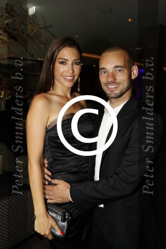 Utrecht 11 juni 2017
Gala van Wesley Sneijder in het v d Valk Hotel Utrecht. Wesley met zijn vrouw Yolanthe Sneijder Cabau